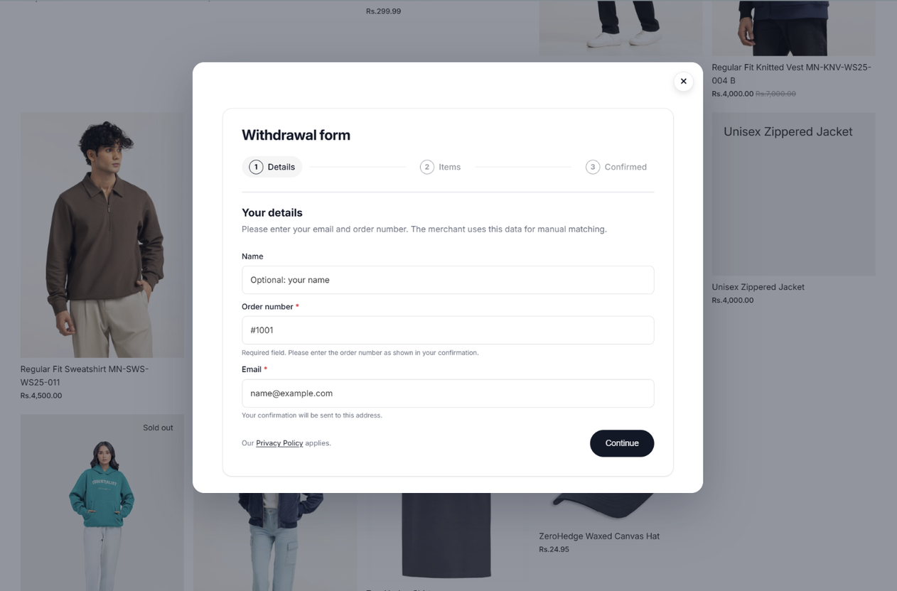 Collect the Details Needed for Each Request